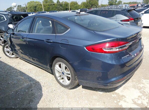 3FA6P0LU7JR268975 2018 FORD FUSION HYBRID Blue Rear left