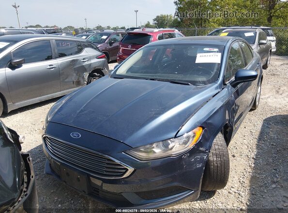3FA6P0LU7JR268975 2018 FORD FUSION HYBRID Blue Instrument cluster view