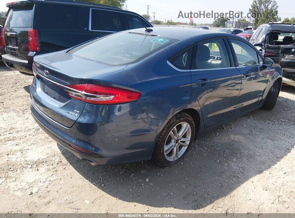 3FA6P0LU7JR268975 2018 FORD FUSION HYBRID Blue Rear right
