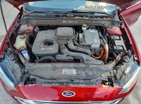 3FA6P0LU7KR210432 2019 FORD FUSION Red უკანა სალონის ხედი
