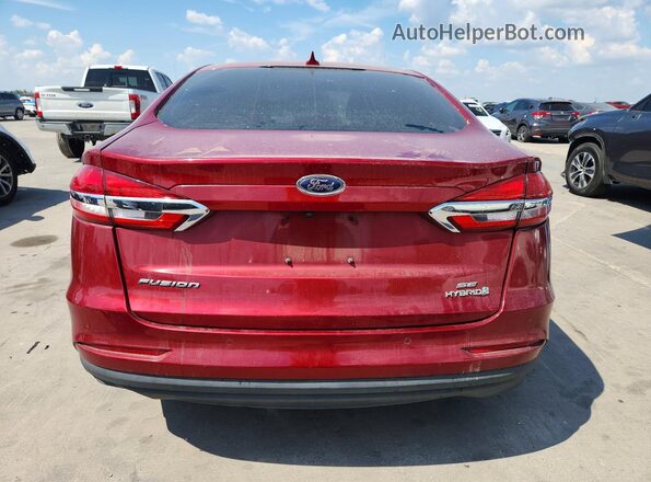 3FA6P0LU7KR210432 2019 FORD FUSION Red უკანა ხედი