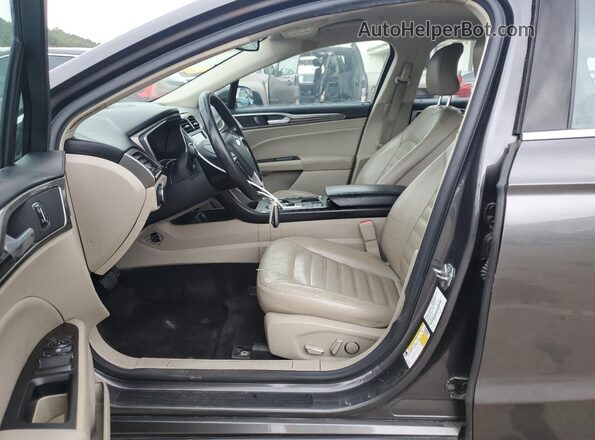 3FA6P0LU8HR120814 2017 FORD FUSION Gray წინა სალონის ხედი