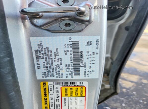 3FA6P0LU9JR182549 2018 FORD FUSION Silver Vista del compartimento del motor