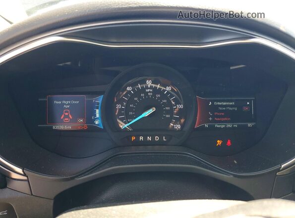 3FA6P0MU7LR139345 2020 FORD FUSION Black Widok zestawu wskaźników
