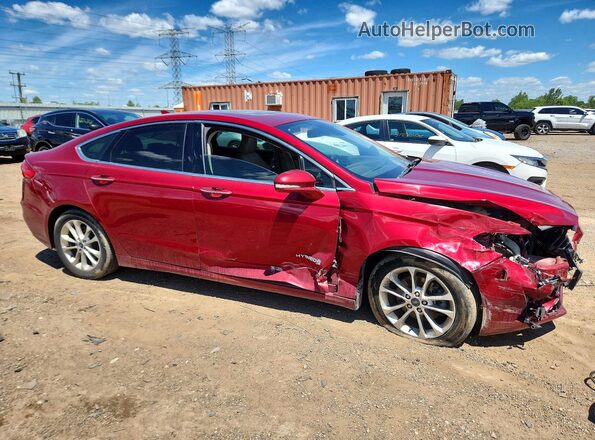 3FA6P0MUXKR273880 2019 FORD FUSION Red Front right