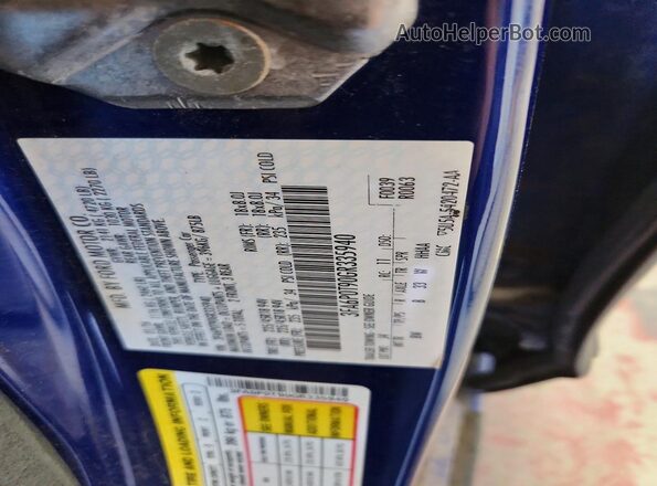 3FA6P0T90GR335940 2016 FORD FUSION Blue Vista del compartimento del motor