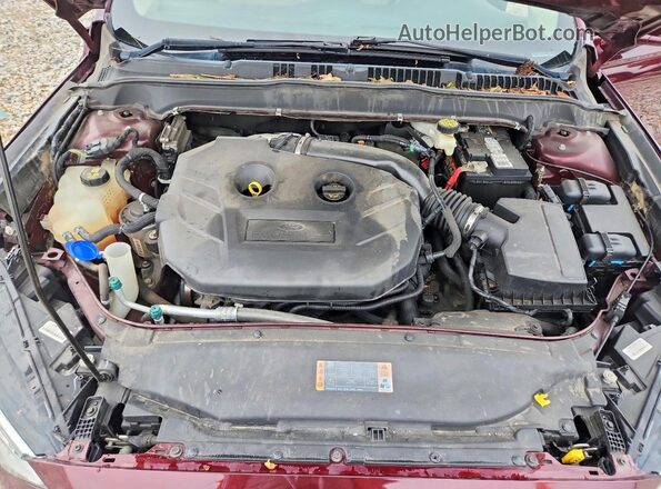 3FA6P0T90HR273134 2017 FORD FUSION Темно-бордовый Вид задней части салона