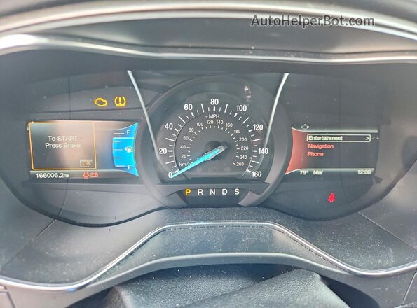 3FA6P0T94JR106281 2018 FORD FUSION Black Instrument cluster view