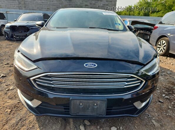 3FA6P0T94JR106281 2018 FORD FUSION Black Front view