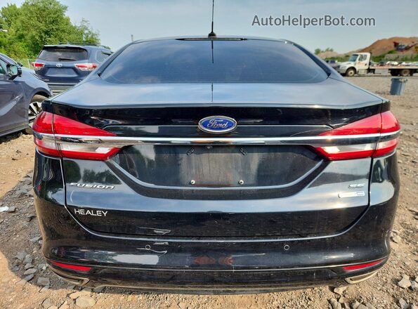 3FA6P0T94JR106281 2018 FORD FUSION Black Rear view