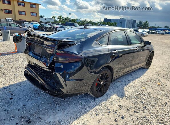 3FA6P0T95HR139719 2017 FORD FUSION Черный Задняя правая четверть