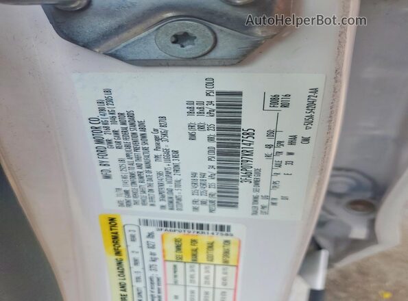3FA6P0T97KR147585 2019 FORD FUSION Белый Вид подкапотного пространства
