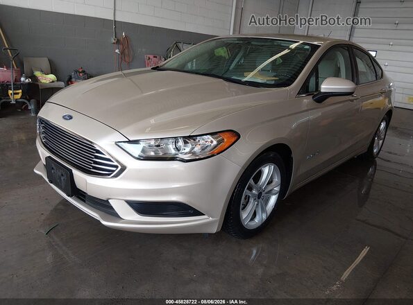 3FA6P0UU4JR271556 2018 FORD FUSION HYBRID Cream Front left