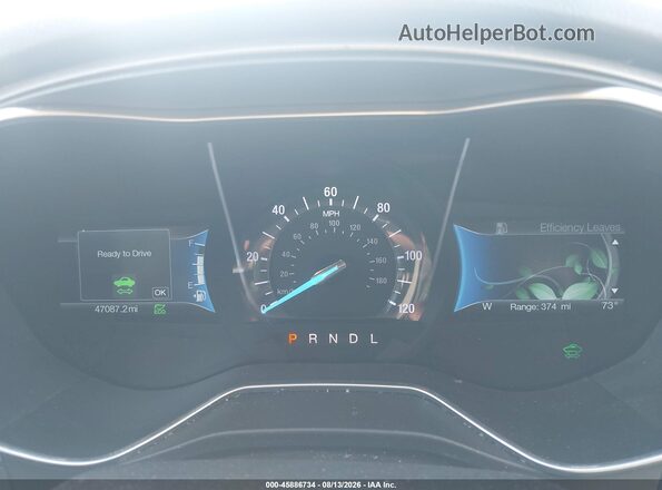 3FA6P0UU4JR278913 2018 FORD FUSION HYBRID White უკანა სავარძლების ხედი