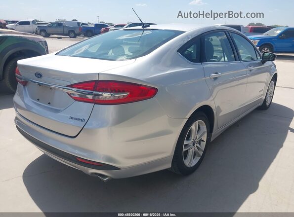 3FA6P0UU8JR254453 2018 FORD FUSION Silver Հետևի աջ