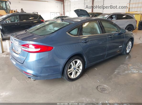 3FA6P0UU9JR261640 2018 FORD FUSION HYBRID Blue Trasero derecho
