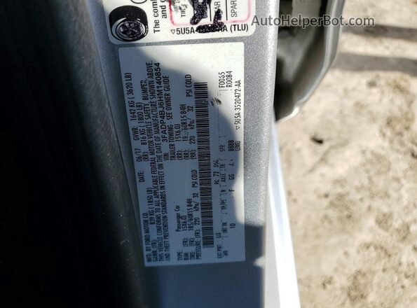 3FADP4BJ6HM140854 2017 FORD FIESTA Silver Engine compartment view
