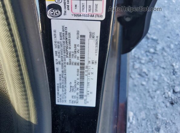 3FADP4DJ4KM156619 2019 FORD FIESTA Black Vista de la etiqueta del VIN