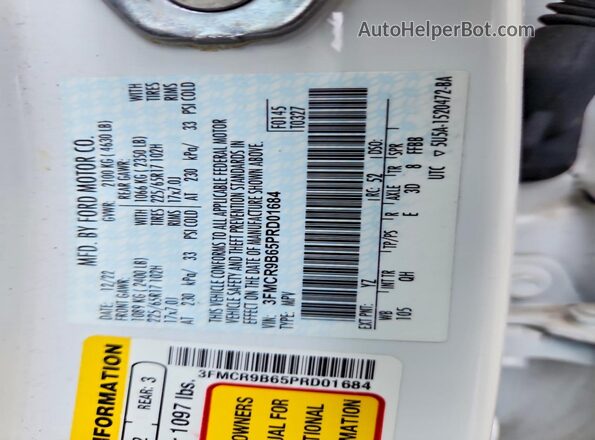 3FMCR9B65PRD01684 2023 FORD BRONCO White Շարժիչի բաժամունքի տեսք