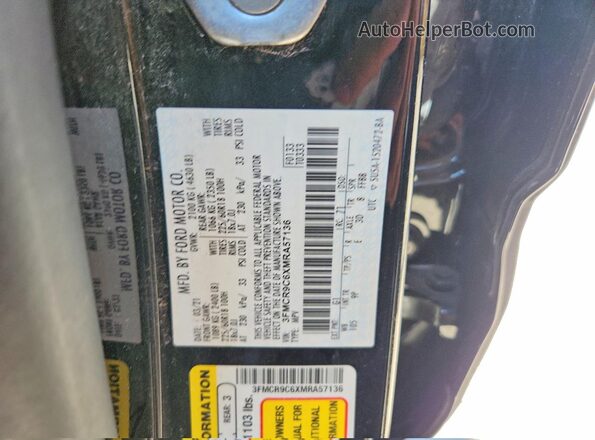 3FMCR9C6XMRA57136 2021 FORD BRONCO Black Շարժիչի բաժամունքի տեսք