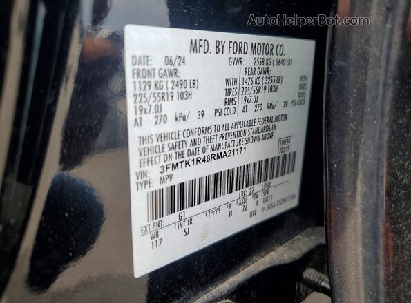 3FMTK1R48RMA21171 2024 FORD MUSTANG Черный Вид подкапотного пространства