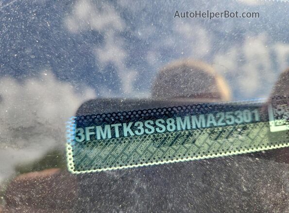 3FMTK3SS8MMA25301 2021 FORD MUSTANG Gray Vista de la etiqueta del VIN