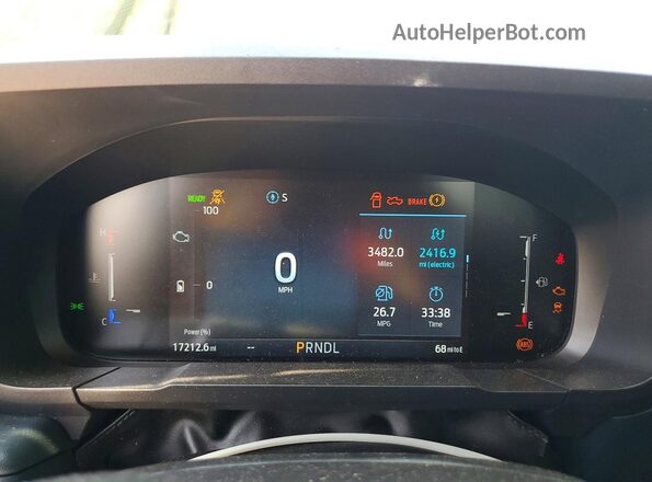 3FTTW8A37SRA74425 2025 FORD MAVERICK Gray Вид щитка приладів