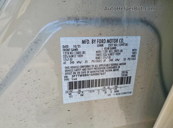 3FTTW8BA1SRB67437 2025 FORD MAVERICK Tan Engine compartment view