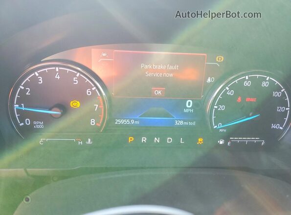 3FTTW8F97NRA33326 2022 FORD MAVERICK Синий Вид щитка приборов