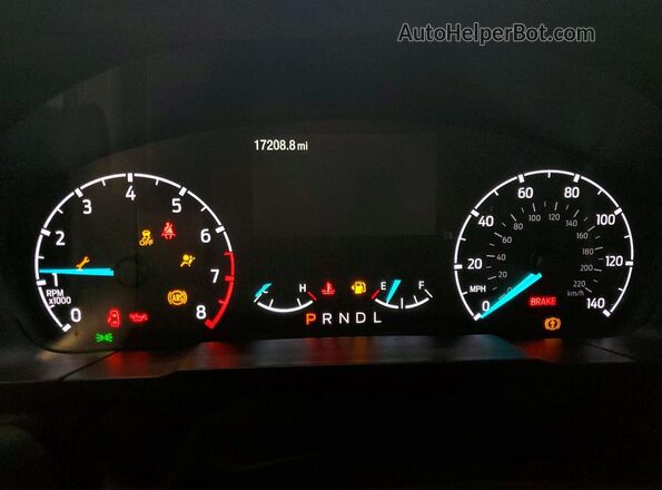 3FTTW8H93RRA98239 2024 FORD MAVERICK Blue ხელსაწყოთა პანელის ხედი