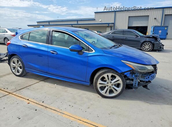 3G1BF6SM5JS618329 2018 CHEVROLET CRUZE Синий Передняя правая четверть