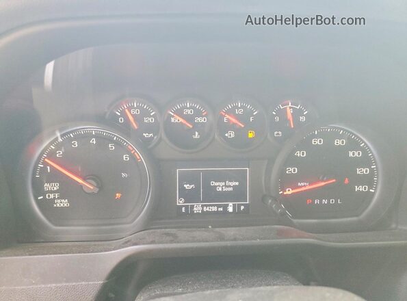3GCPYBEKXMG295798 2021 CHEVROLET SILVERADO Белый Вид щитка приборов