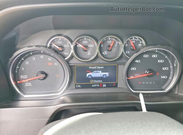 3GCPYFED7LG322558 2020 CHEVROLET SILVERADO Blue Widok zestawu wskaźników