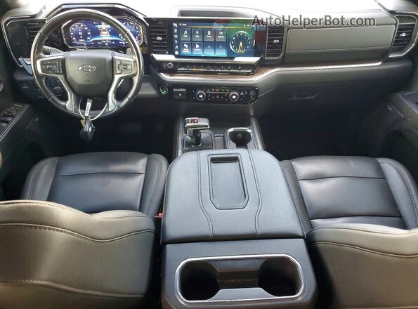 3GCUDFED2NG602860 2022 CHEVROLET SILVERADO Серебряный Вид панели приборов