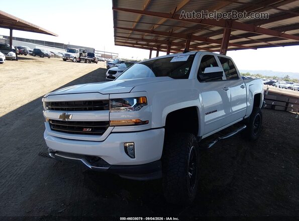 3GCUKREC1JG350091 2018 CHEVROLET SILVERADO White Առջևի ձախ երեք քառորդ տեսարան