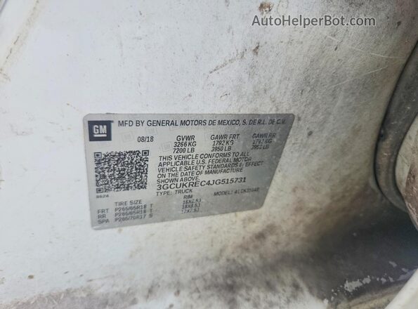 3GCUKREC4JG515731 2018 CHEVROLET SILVERADO Белый Вид подкапотного пространства