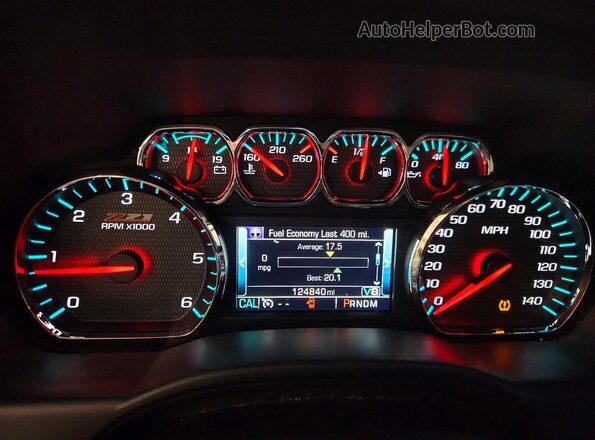 3GCUKREC5GG384964 2016 CHEVROLET SILVERADO Blue Widok zestawu wskaźników