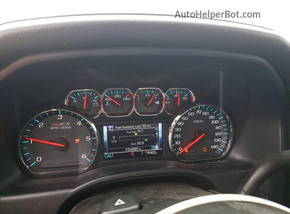 3GCUKSEC6HG352548 2017 CHEVROLET SILVERADO White Instrument cluster view