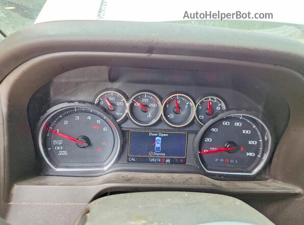 3GCUYDET8LG190876 2020 CHEVROLET SILVERADO White Սարքավորումների վահանակի տեսք