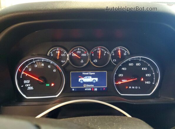3GCUYEED8KG302248 2019 CHEVROLET SILVERADO White Widok zestawu wskaźników