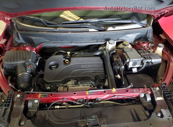 3GKALMEV0JL157477 2018 GMC TERRAIN Burgundy Vista del compartimento del motor
