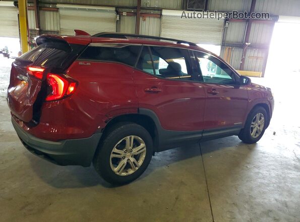 3GKALMEV0JL157477 2018 GMC TERRAIN Burgundy Trasero derecho