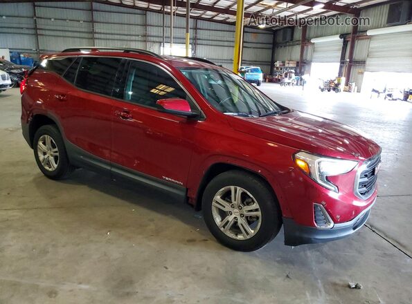 3GKALMEV0JL157477 2018 GMC TERRAIN Burgundy Delantero derecho
