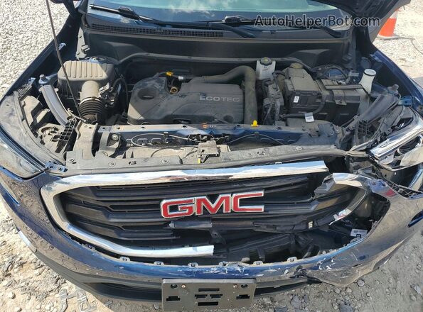 3GKALMEV3KL397480 2019 GMC TERRAIN Blue Vista del compartimento del motor