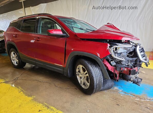 3GKALMEV4JL373719 2018 GMC TERRAIN Темно-бордовый Передняя правая четверть