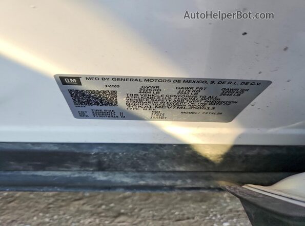 3GKALMEV7ML350813 2021 GMC TERRAIN Белый Вид наклейки с VIN-кодом