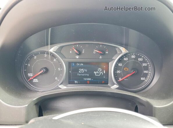 3GKALREU3JL158045 2018 GMC TERRAIN White Вид щитка приладів