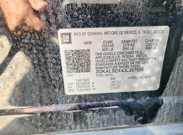 3GKALSEX4JL357526 2018 GMC TERRAIN Black Vista interior de 360 grados