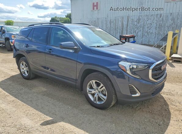 3GKALTEV0JL384372 2018 GMC TERRAIN Blue Delantero derecho