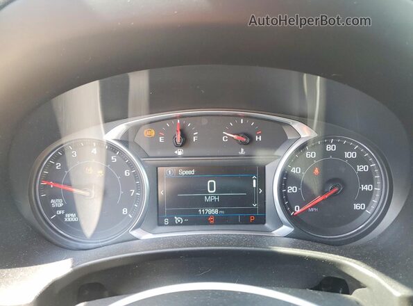 3GKALTEV0JL384372 2018 GMC TERRAIN Blue Vista del cuadro de instrumentos